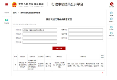 国际货运代理信息